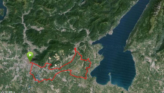 track map from the satellite